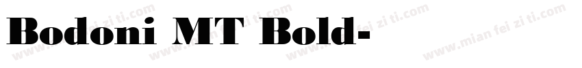 Bodoni MT Bold字体转换
